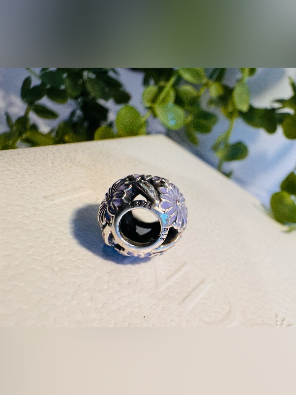 Authentic Pandora Retired Daisy Meadow Lavender Enamel S925 Ale Sterling Charm - Picture 11 of 15